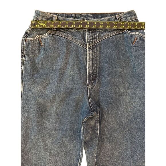 Vintage Rockies Womens High Rise Straight Leg Western Denim Jeans Blue Sz 15/16 - Picture 6 of 8